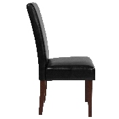 Greenwich Series Black LeatherSoft Parsons Chair, QY-A37-9061-BKL-GG