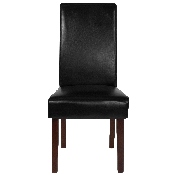 Greenwich Series Black LeatherSoft Parsons Chair, QY-A37-9061-BKL-GG
