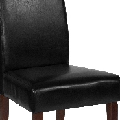 Greenwich Series Black LeatherSoft Parsons Chair, QY-A37-9061-BKL-GG