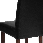 Greenwich Series Black LeatherSoft Parsons Chair, QY-A37-9061-BKL-GG