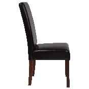 Greenwich Series Brown LeatherSoft Parsons Chair, QY-A37-9061-BRNL-GG