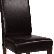 Greenwich Series Brown LeatherSoft Parsons Chair, QY-A37-9061-BRNL-GG