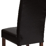 Greenwich Series Brown LeatherSoft Parsons Chair, QY-A37-9061-BRNL-GG