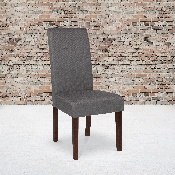 Greenwich Series Light Gray Fabric Parsons Chair, QY-A37-9061-LGY-GG