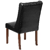 HERCULES Preston Series Black LeatherSoft Tufted Parsons Chair, QY-A91-BK-GG