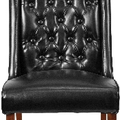 HERCULES Preston Series Black LeatherSoft Tufted Parsons Chair, QY-A91-BK-GG