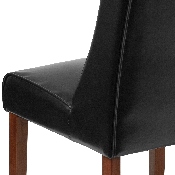 HERCULES Preston Series Black LeatherSoft Tufted Parsons Chair, QY-A91-BK-GG