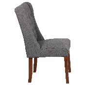 HERCULES Preston Series Gray Fabric Tufted Parsons Chair, QY-A91-GY-GG