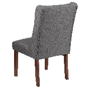 HERCULES Preston Series Gray Fabric Tufted Parsons Chair, QY-A91-GY-GG