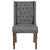 HERCULES Preston Series Gray Fabric Tufted Parsons Chair, QY-A91-GY-GG