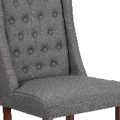 HERCULES Preston Series Gray Fabric Tufted Parsons Chair, QY-A91-GY-GG