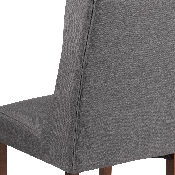 HERCULES Preston Series Gray Fabric Tufted Parsons Chair, QY-A91-GY-GG
