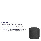 Barrington Upholstered Round Ottoman Pouf in Black Fabric, QY-S10-5001-1-BK-GG