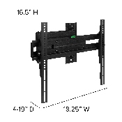 FLASH MOUNT Full Motion TV Wall Mount - Built-In Level - Max VESA Size 400 x 400mm - Fits most TV's 32" - 55" (Weight Cap 55LB), RA-MP005-GG