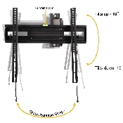 FLASH MOUNT Full Motion TV Wall Mount - Built-In Level - Max VESA Size 400 x 400mm - Fits most TV's 32" - 55" (Weight Cap 55LB), RA-MP005-GG