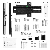FLASH MOUNT Full Motion TV Wall Mount - Built-In Level - Max VESA Size 400 x 400mm - Fits most TV's 32" - 55" (Weight Cap 55LB), RA-MP005-GG