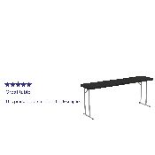 70.8 Inch Black Plastic Folding Training Table, RB-1872-BK-GG