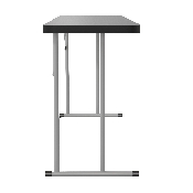 70.8 Inch Black Plastic Folding Training Table, RB-1872-BK-GG