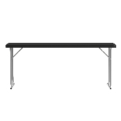 70.8 Inch Black Plastic Folding Training Table, RB-1872-BK-GG