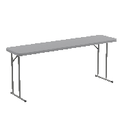 70.8 Inch Gray Plastic Folding Training Table, RB-1872-GY-GG