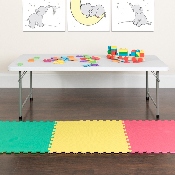 4.93-Foot Kid's Granite White Plastic Folding Table, RB-3060-KID-GG