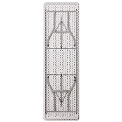 8-Foot Granite White Plastic Folding Table, RB-3096-GG