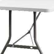 8-Foot Granite White Plastic Folding Table, RB-3096-GG