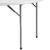 4-Foot Round Granite White Plastic Folding Table, RB-48R-GG
