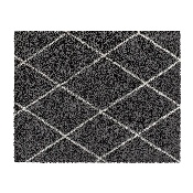 Shag Style Diamond Trellis Area Rug - 8' x 10' - Charcoal/Ivory Polyester (PET), RC-KJ-181070-01-810-GR-IV-GG