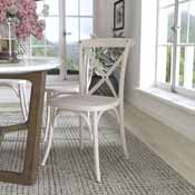 2-pack Advantage White Resin X-Back Chair, RESXB-WHITE-2