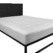Capri Comfortable Sleep White Mattress Pad - Deep Pocket - Twin Size - Quilted Cotton Top - Hypoallergenic - Fits 8