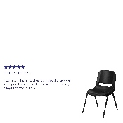 HERCULES Series 440 lb. Capacity Kid's Black Ergonomic Shell Stack Chair with Black Frame and 12" Seat Height, RUT-12-PDR-BLACK-GG