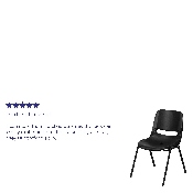 HERCULES Series 440 lb. Capacity Kid's Black Ergonomic Shell Stack Chair with Black Frame and 14" Seat Height, RUT-14-PDR-BLACK-GG