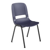 HERCULES Series 661 lb. Capacity Navy Ergonomic Shell Stack Chair with Black Frame and 16'' Seat Height [RUT-16-PDR-NAVY-GG], RUT-16-PDR-NAVY-GG