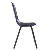 HERCULES Series 661 lb. Capacity Navy Ergonomic Shell Stack Chair with Black Frame and 16'' Seat Height [RUT-16-PDR-NAVY-GG], RUT-16-PDR-NAVY-GG