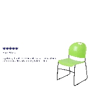 HERCULES Series 880 lb. Capacity Green Ultra-Compact Stack Chair with Black Powder Coated Frame, RUT-188-GN-GG