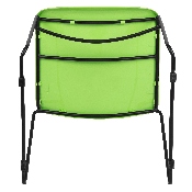 HERCULES Series 880 lb. Capacity Green Ultra-Compact Stack Chair with Black Powder Coated Frame, RUT-188-GN-GG