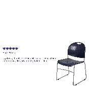 HERCULES Series 880 lb. Capacity Navy Ultra-Compact Stack Chair with Silver Powder Coated Frame, RUT-188-NY-GG