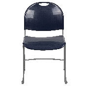 HERCULES Series 880 lb. Capacity Navy Ultra-Compact Stack Chair with Silver Powder Coated Frame, RUT-188-NY-GG