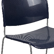 HERCULES Series 880 lb. Capacity Navy Ultra-Compact Stack Chair with Silver Powder Coated Frame, RUT-188-NY-GG
