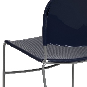 HERCULES Series 880 lb. Capacity Navy Ultra-Compact Stack Chair with Silver Powder Coated Frame, RUT-188-NY-GG