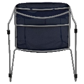 HERCULES Series 880 lb. Capacity Navy Ultra-Compact Stack Chair with Silver Powder Coated Frame, RUT-188-NY-GG