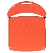 HERCULES Series 880 lb. Capacity Orange Ultra-Compact Stack Chair with Black Powder Coated Frame, RUT-188-OR-GG