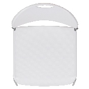 HERCULES Series 880 lb. Capacity White Ultra-Compact Stack Chair with Silver Powder Coated Frame, RUT-188-WH-GG
