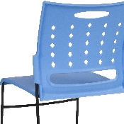 HERCULES Series 881 lb. Capacity Blue Sled Base Stack Chair with Air-Vent Back, RUT-2-BL-GG