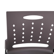 HERCULES Series 881 lb. Capacity Gray Sled Base Stack Chair with Air-Vent Back, RUT-2-GY-BK-GG