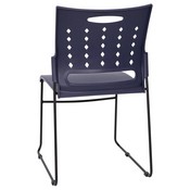 HERCULES Series 881 lb. Capacity Navy Sled Base Stack Chair with Air-Vent Back, RUT-2-NVY-BK-GG