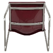 HERCULES Series 880 lb. Capacity Burgundy Full Back Contoured Stack Chair with Gray Powder Coated Sled Base, RUT-238A-BY-GG
