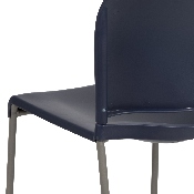 HERCULES Series 880 lb. Capacity Navy Full Back Contoured Stack Chair with Gray Powder Coated Sled Base, RUT-238A-NY-GG