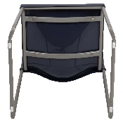HERCULES Series 880 lb. Capacity Navy Full Back Contoured Stack Chair with Gray Powder Coated Sled Base, RUT-238A-NY-GG